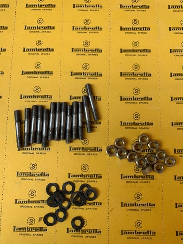 Lambretta chain case studs - case,