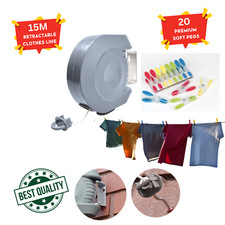 Retractable washing line 15m - retractable,