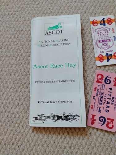 Ascot race card 1988 - card, 23/09/1988