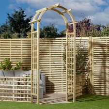 Rowlinson Round Top Chester Rose Garden Timber Arch Pressure Treated