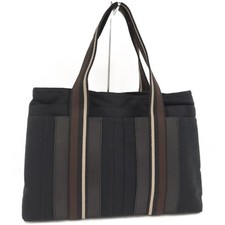 Hermes Handbag Troca Horizontal MM Canvas Black Used SKAI-0