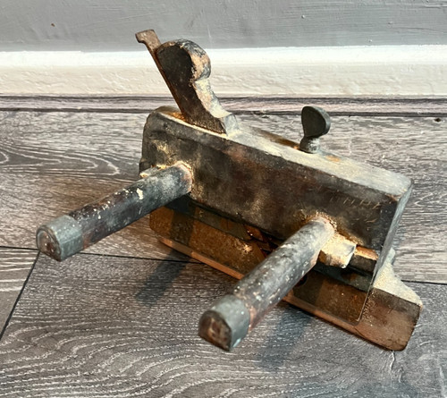 Vintage wooden plough plane - vintage,