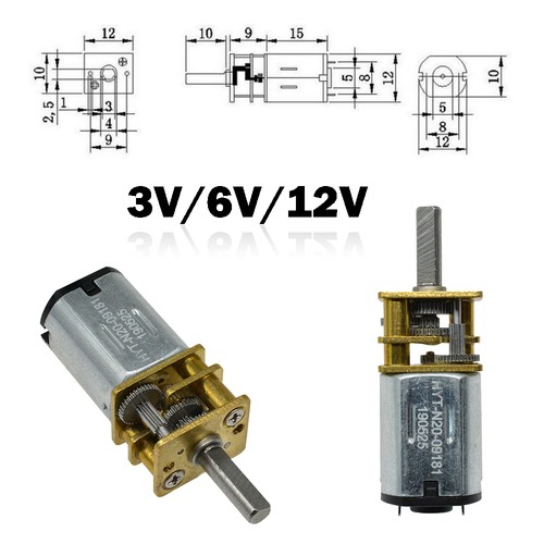 Ga12 n20 12v micro - dc, 3v/6v/12v
