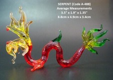 BEAUTIFUL Glass SERPENT Glass DRAGON Glass LIZARD Glass Animal Figurine Ornament