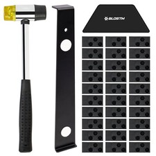 BLOSTM Laminate Wood Floor Fitting Kit 30 Spacers Mallet Tapping Block Wooden