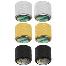 Guitar Knobs Bass 2Pcs Abalone Top Dome Knobs Replace for Telecaster Bass