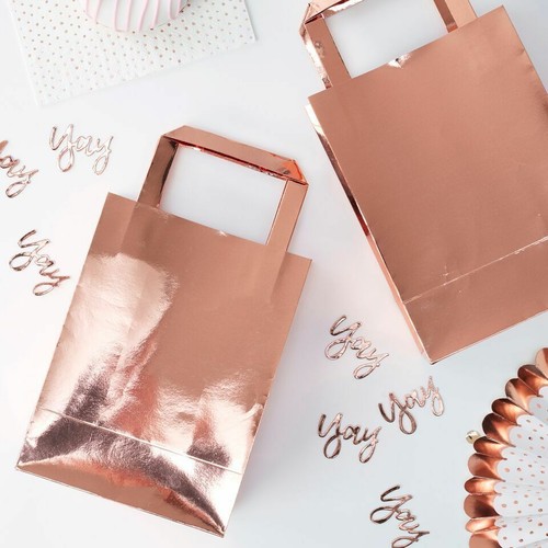 Rose gold party loot - loot, bags