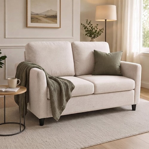 Beige modern seater - 2-seater, sofa