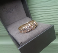 Clogau Gold Ring  Welsh 9ct Yellow & Rose Gold  Tree Of Life c1990s  size S