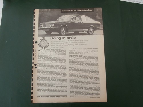Motor road test.1968.Sunbeam