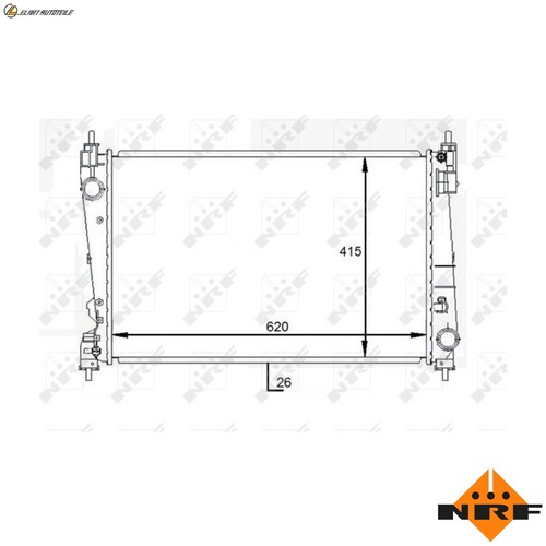 Radiator engine cooling - radiator, 59084