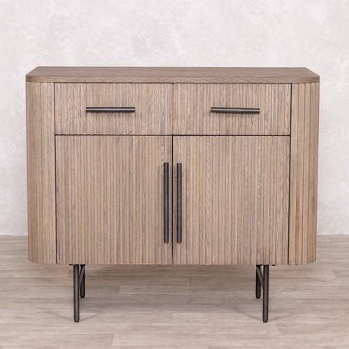 Two door oak sideboard with - two,