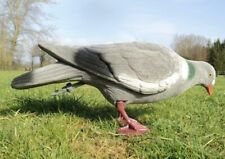 Flocked Pigeon Decoy High Quality Full Body Feet Peg and Stick Feeding Decoy
