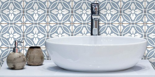 Modern blue tile transfers