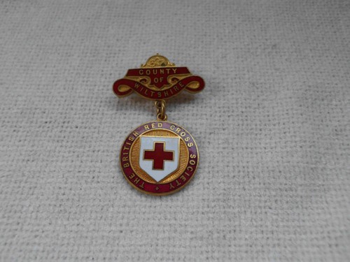 Red cross society enamel medal - cross,
