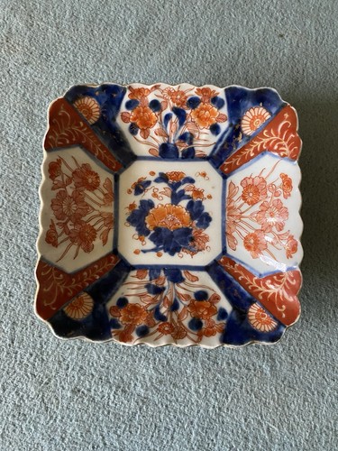 Japanese imari square plate - japanese,