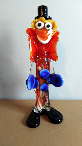 Murano glass clown figurine - murano,