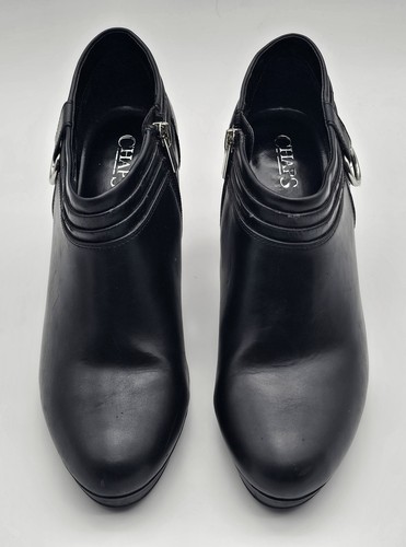 Chaps black leather - black, round