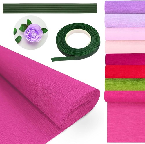 Colours crepe paper rolls - 8,