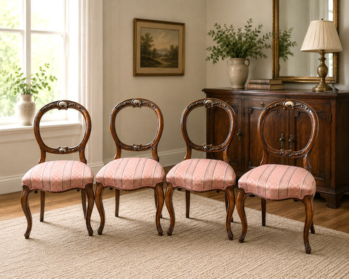 Set victorian walnut balloon - walnut,