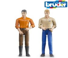 2 Pack - Bruder Toys Man Driver Figures for 1:16 Scale Toy Models Movable limbs