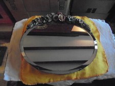 VINTAGE 30's/50's BARBOLA OVAL MIRROR WALL HANGING OR STAND