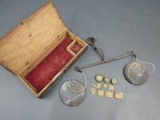 Antique coin balance scales &