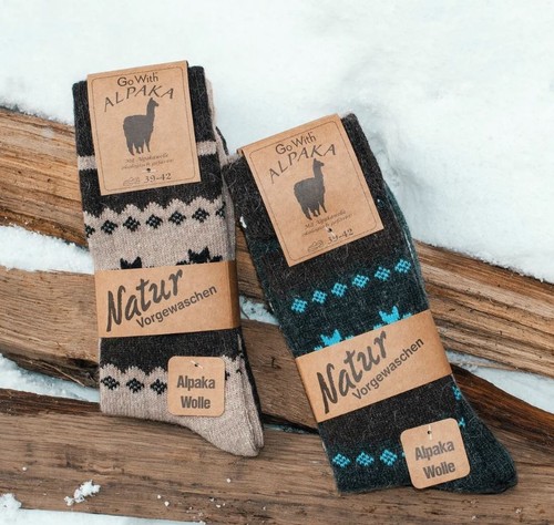 Alpaca wool socks - 2, pairs