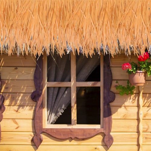 Fake straw roof - roof, thatch