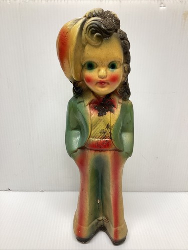 Vintage chalkware girl - 15",