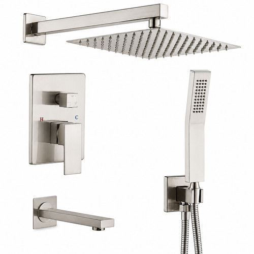 Brushed concealed shower set - shower, 3