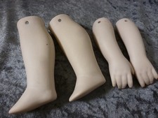 SET OF BISQUE LIMBS,  DOLL HOSPITAL SPARES, ANTIQUE DOLL ARMS & LEGS