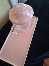 Mushroom Tea Pot Pink And