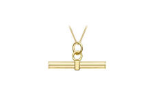 9CT Yellow Gold Round T-Bar