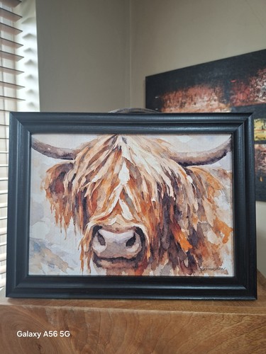 Highland cow framed - highland, print