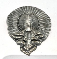 Vintage ERMANI BULATTI Silver Tone Hat Shaped Brooch Pin, 52F