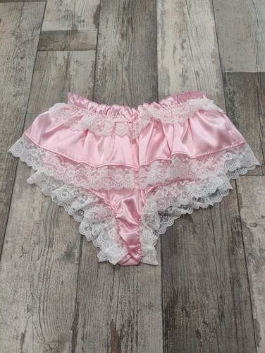 Ladies pink white - silky, satin
