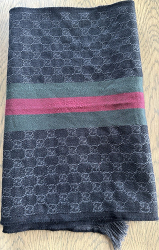 Gucci wool silk logo rectangle - gucci,