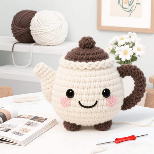 Diy teapot crochet kit - diy,