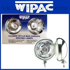 BMW MINI OEM WIPAC CHROME DRIVING LIGHTS PAIR