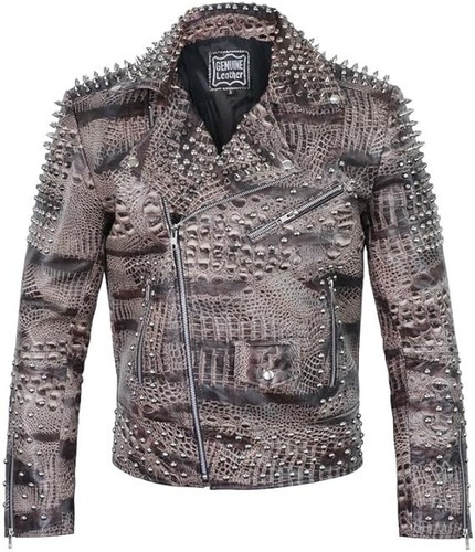 Men studded crocodile print - men's,