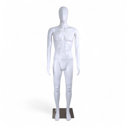 Male mannequin matt white - male,