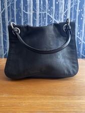 Orla Kiely Leather Crossbody Perforated Stem Silver Hardware Handbag Bag  