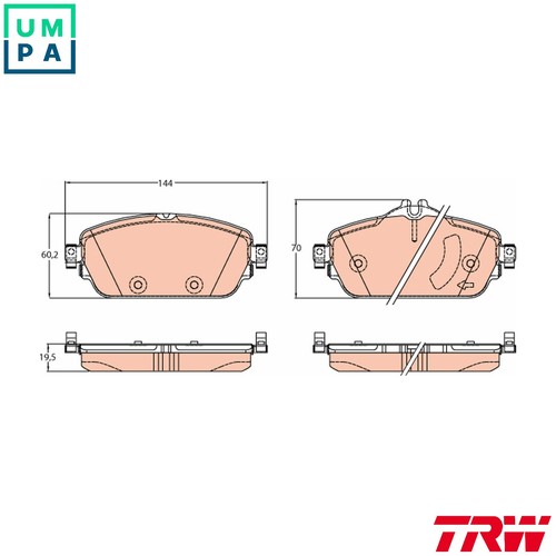 Brake pad set disc - disc,