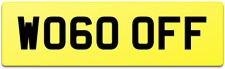 WOOF DOG VAN CAR REG NUMBER PLATE WO60 OFF - K9 SUPPLIES GROOMING PET PARLOUR