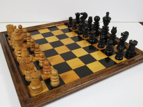 Antique chess set jaques st - antique,
