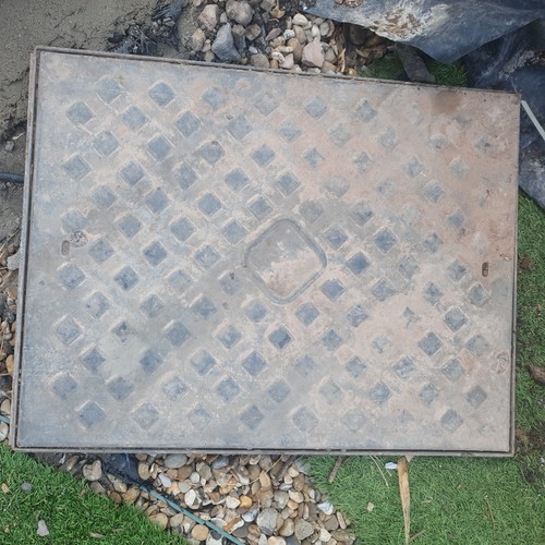 Manhole cover 64x48cm cast - manhole,