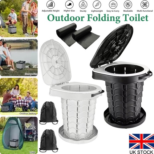 Folding camping toilet lid - camping, w/lid