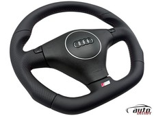 Tuning steering wheel leather steering wheel Audi A6 C5 4B TipTronic flattened S-Line with Airbag