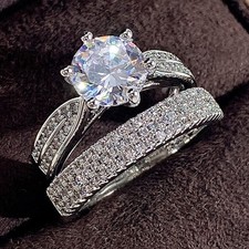 2 Piece Set Wedding Ring Set